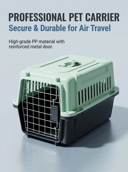Pet Travel Carrier for Cats and Dogs ABS Large Capacity Portable Cage Lightweight Cat Bag Essential Pet Supplies