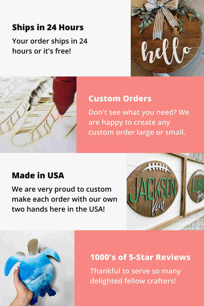 Unfinished Wood Pawprint Heart Shape | Valentine's Day | Pet | DIY Craft Cutout | Up to 46"
